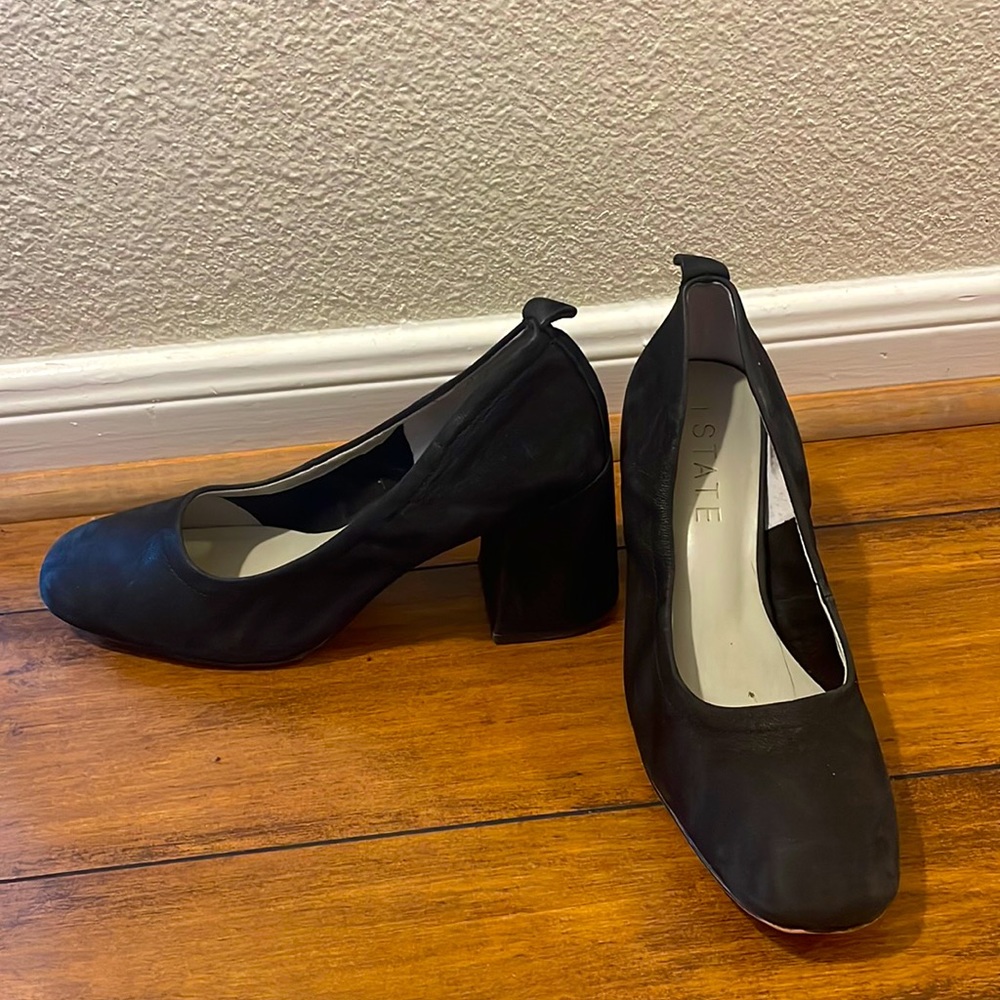 1 State Black Block Heels